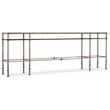 Bowery Hill Modern Metal and Stone Console in Distressed Oak