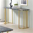 Bowery Hill Contemporary Metal Console Table in Black and Gold