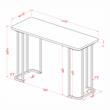 Bowery Hill Contemporary Metal Console Table in Black and Gold