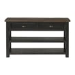 Bowery Hill Contemporary Wood 2 Drawer Sofa Console Table Black and Brown