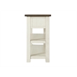 Bowery Hill Farmhouse 2 Drawer Sofa Console Table Cream White and Brown