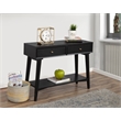 Bowery Hill Mid-Century Wood Console Table with 2 Drawers in Black