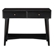 Bowery Hill Mid-Century Wood Console Table with 2 Drawers in Black