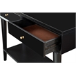 Bowery Hill Mid-Century Wood Console Table with 2 Drawers in Black