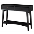 Bowery Hill Mid-Century Wood Console Table with 2 Drawers in Black