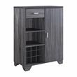 Bowery Hill Modern Wood 12-Bottle Buffet in Dark Gray
