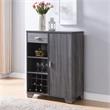 Bowery Hill Modern Wood 12-Bottle Buffet in Dark Gray