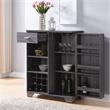 Bowery Hill Modern Wood 12-Bottle Buffet in Dark Gray
