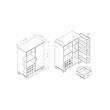 Bowery Hill Modern Wood 12-Bottle Buffet in Dark Gray