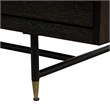 Bowery Hill Modern Oak Wood/Tempered Glass/Metal Buffet Cabinet in Oak