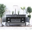 Bowery Hill Transitional Wood Wine Rack Sideboard in Gray