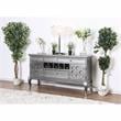 Bowery Hill Transitional Wood Wine Rack Sideboard in Gray