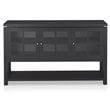 Bowery Hill Contemporary Wood Multi-Storage Buffet in Black