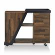 Bowery Hill Contemporary Wood 5-Bottle Buffet in Light Hickory