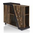 Bowery Hill Contemporary Wood 5-Bottle Buffet in Light Hickory