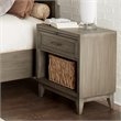 Bowery Hill Contemporary 1 Drawer Nightstand in Gray Wash