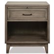 Bowery Hill Contemporary 1 Drawer Nightstand in Gray Wash