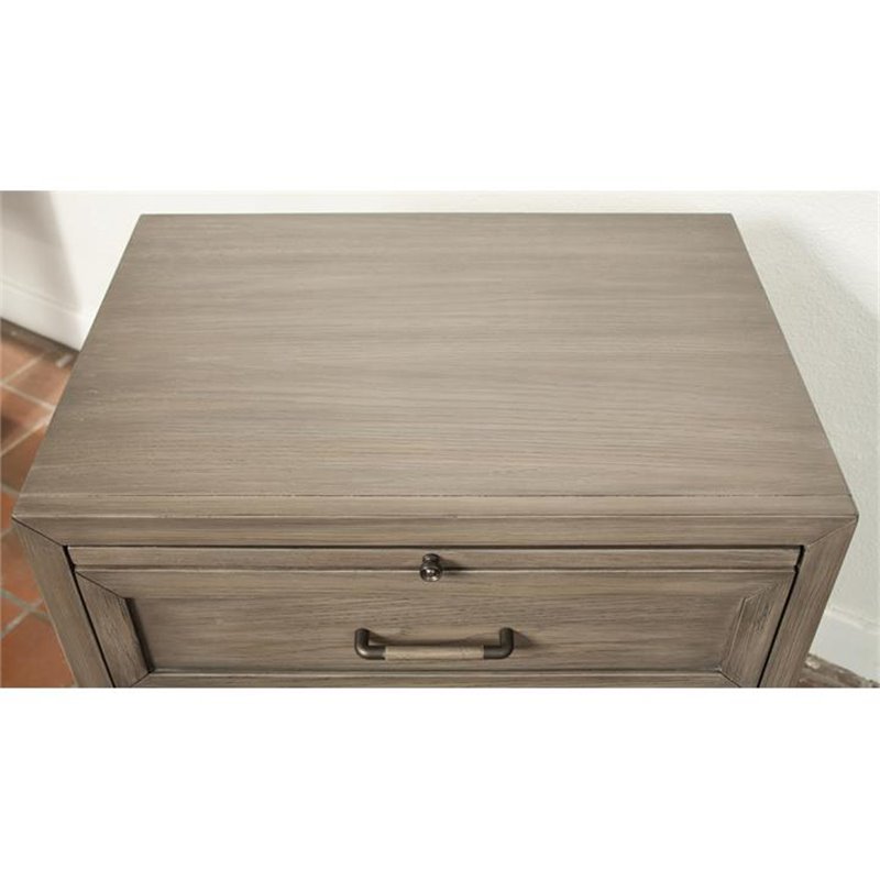 Bowery Hill Contemporary 1 Drawer Nightstand in Gray Wash