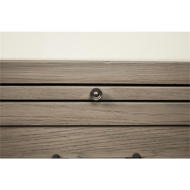 Bowery Hill Contemporary 1 Drawer Nightstand in Gray Wash