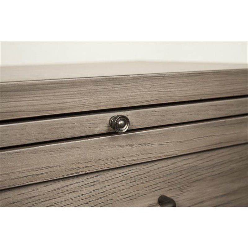 Bowery Hill Contemporary 1 Drawer Nightstand in Gray Wash