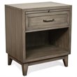 Bowery Hill Contemporary 1 Drawer Nightstand in Gray Wash