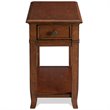 Bowery Hill 1 Drawer Traditional Wood End Table with Bottom Shelf in Cherry