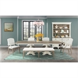 Bowery Hill Assembled 18.5'' Wood/Fabric Dining Arm Chair in Natural/White