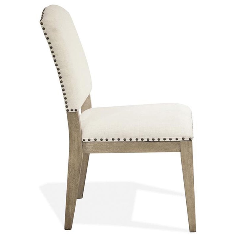 Bowery Hill Assembled Contemporary Upholstered Dining Side Chair in Natural