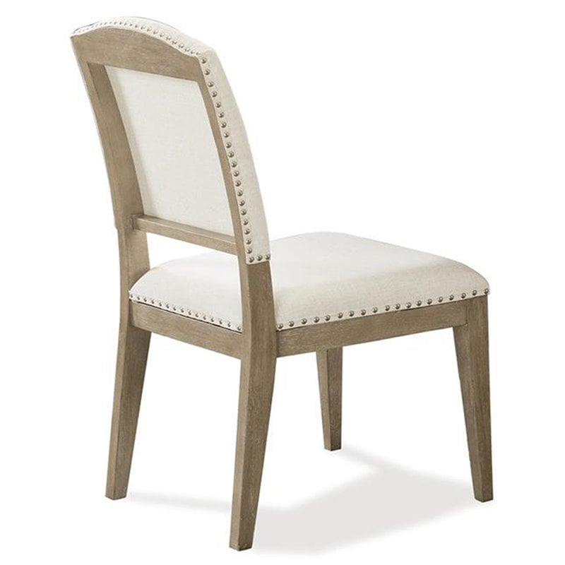 Bowery Hill Assembled Contemporary Upholstered Dining Side Chair in Natural