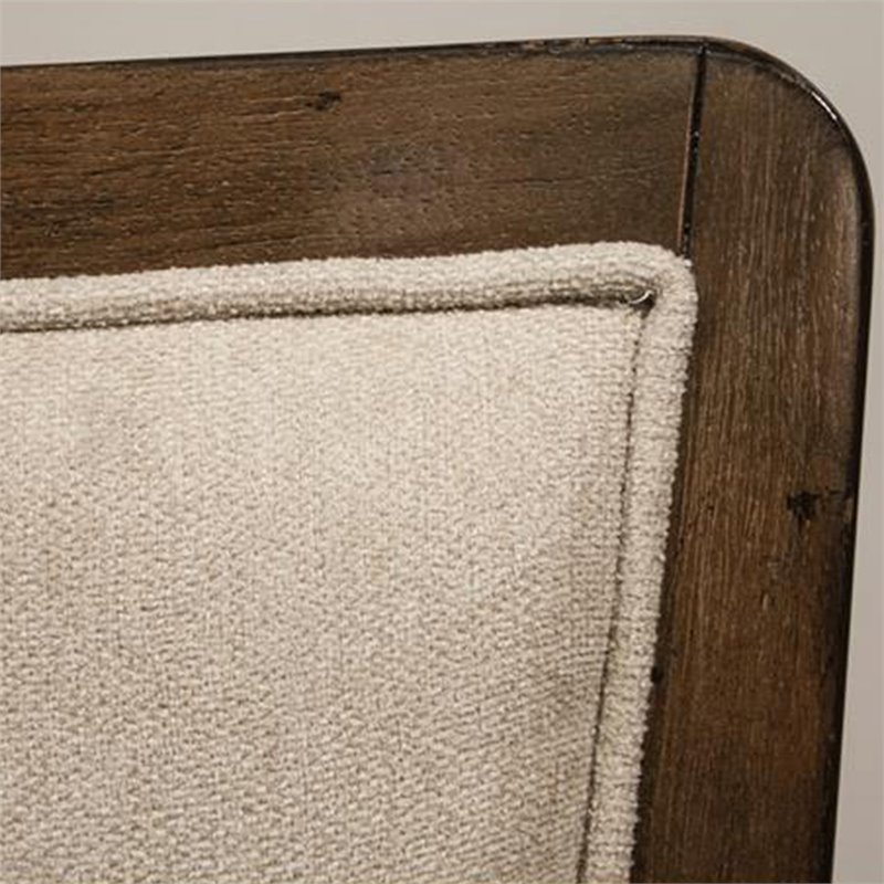 Bowery Hill Contemporary Upholstered Desk Chair in Plymouth Brown Oak