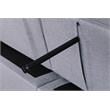 Bowery Hill Light Gray Linen Fabric Convertible Sleeper Chair with Side Pocket