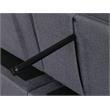 Bowery Hill Dark Gray Linen Fabric Convertible Sleeper Chair with Side Pocket