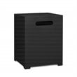 Bowery Hill Modern Steel Propane Tank Cover in Black