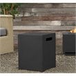 Bowery Hill Modern Steel Propane Tank Cover in Black