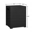 Bowery Hill Modern Steel Propane Tank Cover in Black