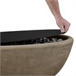 Bowery Hill Contemporary Oval Powder Coated Steel Lid in Black