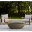 Bowery Hill Contemporary Oval Powder Coated Steel Lid in Black