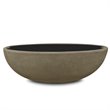 Bowery Hill Contemporary Oval Powder Coated Steel Lid in Black