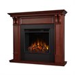 Bowery Hill Traditional Solid Wood Electric Fireplace in Mahogany