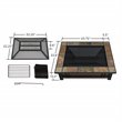 Bowery Hill Contemporary Wood Burning Fire Pit in Natural Slate Tile