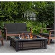 Bowery Hill Contemporary Wood Burning Fire Pit in Natural Slate Tile