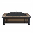Bowery Hill Contemporary Wood Burning Fire Pit in Natural Slate Tile