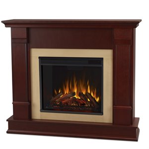 bowery hill traditional solid wood indoor electric fireplace