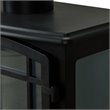 Bowery Hill Contemporary Metal Modern Stove Electric Fireplace in Black