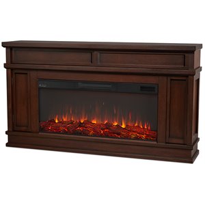 bowery hill traditional electric fireplace in dark walnut