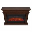 Bowery Hill Traditional Solid Wood Electric Fireplace in Dark Walnut