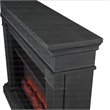 Bowery Hill Traditional Solid Wood Electric Fireplace in Gray