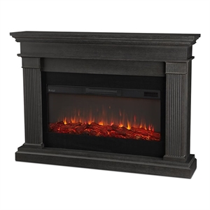 bowery hill traditional solid wood electric fireplace