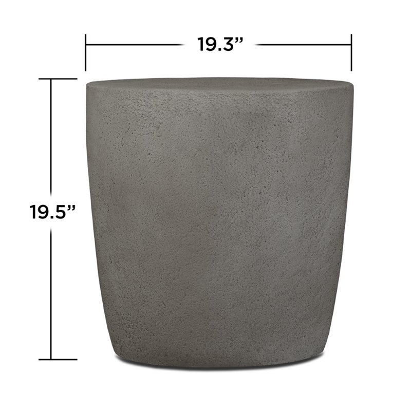 Bowery Hill Contemporary Round Propane Tank Cover in Glacier Gray