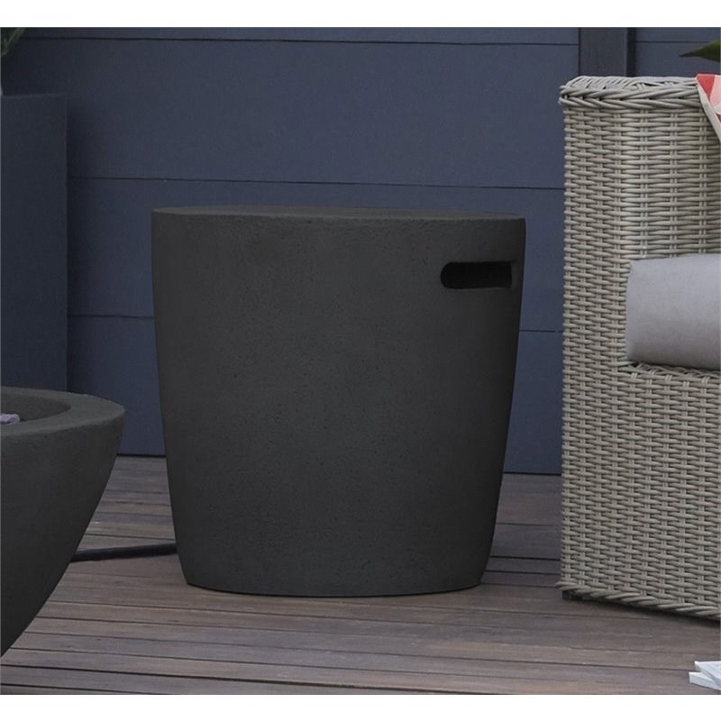 Bowery Hill Contemporary Propane Tank Cover in Slate Gray